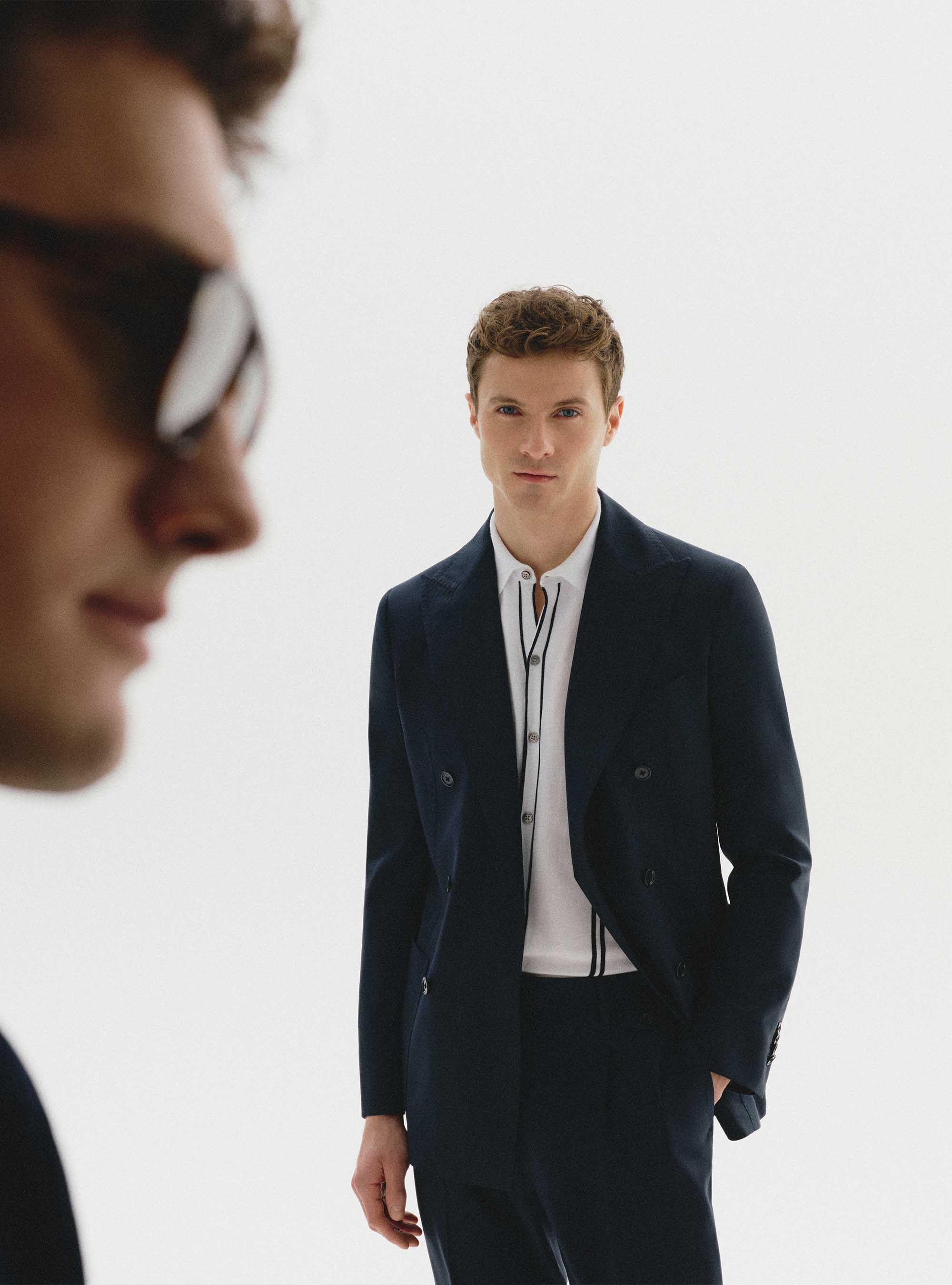 Zweireihige Jacke aus reiner Wolle von Vitale Barberis Canonico, 